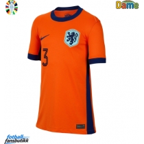 Nederland Matthijs de Ligt #3 Hjemmedrakt Dame EM 2024 Kortermet